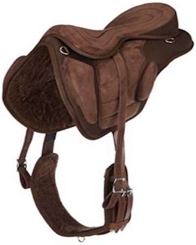 Saddle with accessories in 4 sizes Tan/Brown Leather Treeless GP jumping 